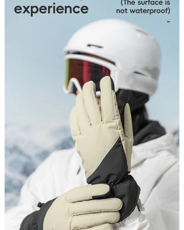 ROCKBROS Winter Ski Gloves Waterproof Snow Keep Warm Windproof Gloves Snowboard Gloves Touch Screen Fleece Motor Riding Gloves