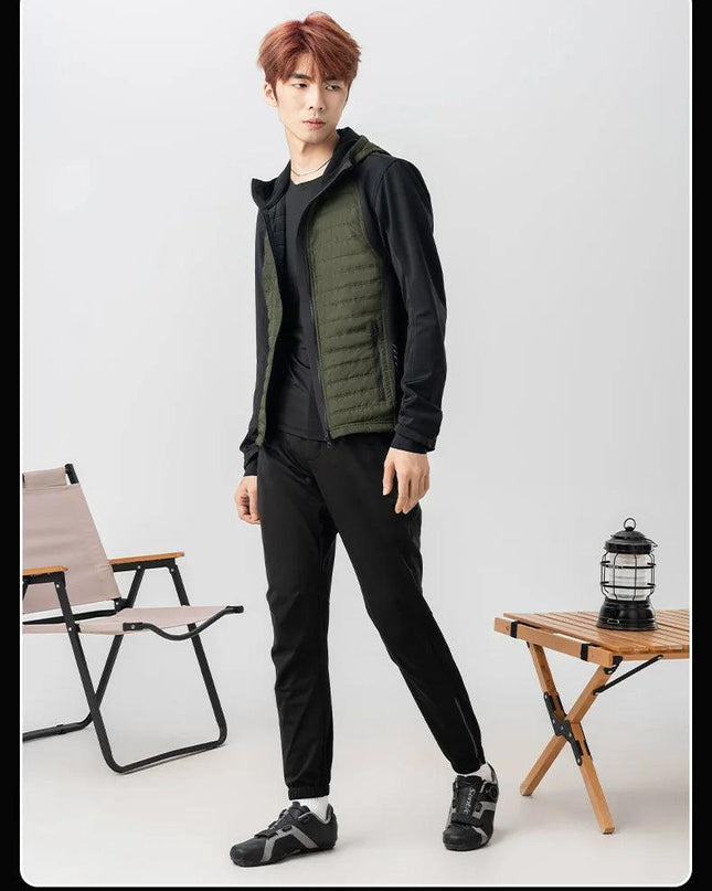 ROCKBROS Warm Winter Cycling Jersey  Ultralight Down Jacket Long Sleeve Bicycle Clothing Thermal Fleece Resistant Ciclismo Coat