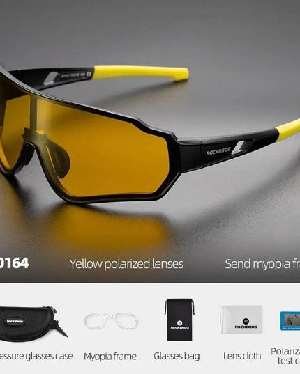ROCKBROS Cycling Glasses Men Women Photochromic Outdoor Sport Hiking Eyewear Polarized Sunglasses Inner Frame  Bicycle Glasses