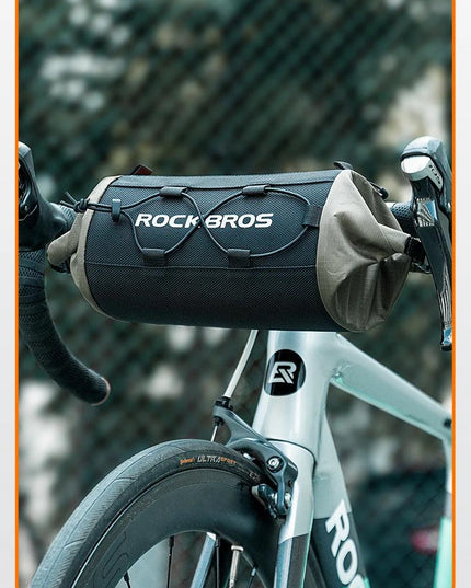 ROCKBROS Bike Bag Portable Handlebar Pannier 2.4L Big Capacity Shoulder Bag  Frame Tube Bag Elastic Band Bicycle Accessoriescase