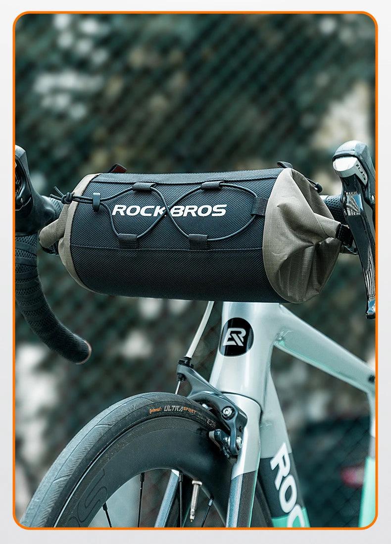 ROCKBROS Bike Bag Portable Handlebar Pannier 2.4L Big Capacity Shoulder Bag  Frame Tube Bag Elastic Band Bicycle Accessoriescase