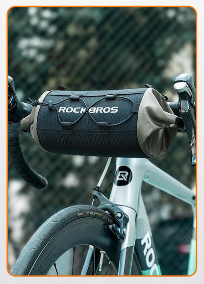 ROCKBROS Bike Bag Portable Handlebar Pannier 2.4L Big Capacity Shoulder Bag  Frame Tube Bag Elastic Band Bicycle Accessoriescase