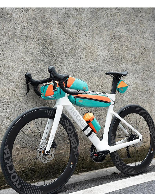 ROCKBROS Bicycle Bag Set Waterproof Combo Bag Front Bag Triangle Tube Bag Polyester Portable Bottle Bag Long-Distance Travel Bag
