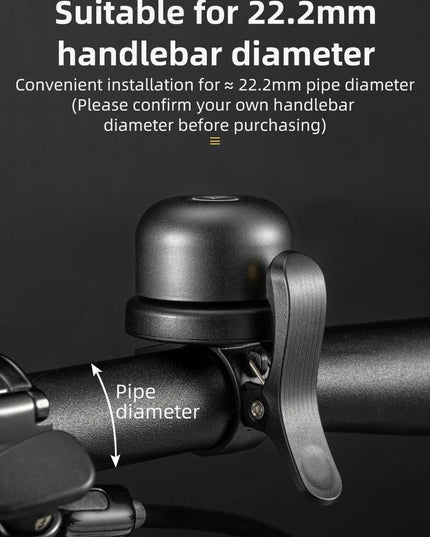 ROCKBROS Bicycle Bell Classical Stainless Bike Bell Loud Horn Cycling Handlebar Bell Portable Alarm Safety Bicycle Accessories