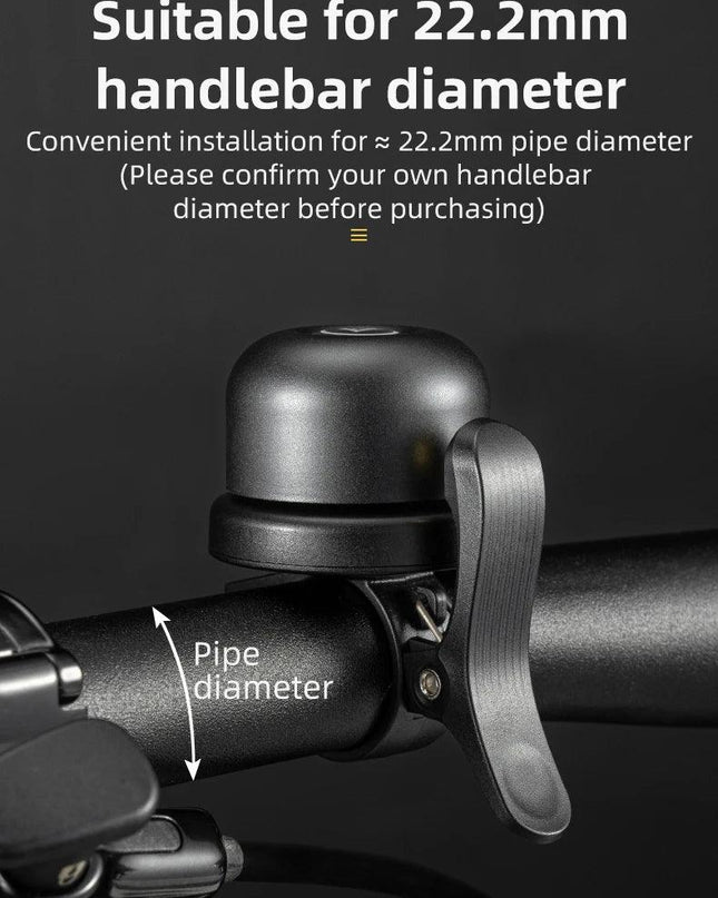 ROCKBROS Bicycle Bell Classical Stainless Bike Bell Loud Horn Cycling Handlebar Bell Portable Alarm Safety Bicycle Accessories