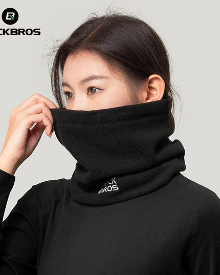 ROCKBROS Winter Scarf Hats Fleece Windproof Balaclava Hiking Warm Mask Bandana Ear Neck Cover Thermal Camping Sport Gear