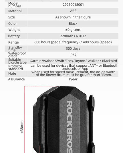 ROCKBROS Bicycle Computer ANT+ Cadence Speed Sensorn Waterproof MTB GPS Cycling For GARMIN Bryton XOSS Bicycle Accessories