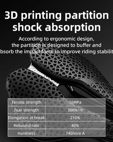 ROCKBROS 3D Printed Bicycle Carbon Saddle Ultra-Light Shock-Absorption MTB Road Profession Racing Bicycle Cycling Saddle