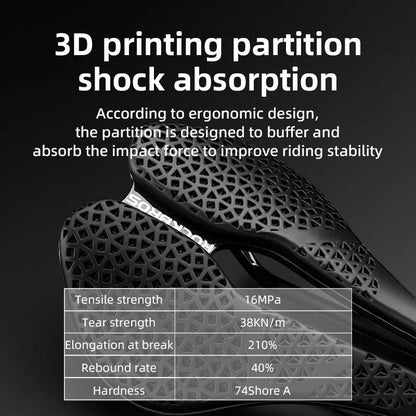 ROCKBROS 3D Printed Bicycle Carbon Saddle Ultra-Light Shock-Absorption MTB Road Profession Racing Bicycle Cycling Saddle