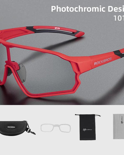 ROCKBROS Photochromic Cycling Glasses UV400 Sunglasses Outdoor Sport Bicycle Eyewear MTB Racing Lightweight Flexible Goggles