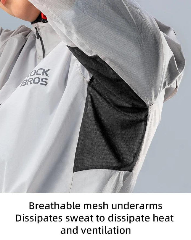 ROCKBROS Lightweight Cycling Jackets Windproof Bike Windbreaker Reflective Breathable Running Jacket Men's Coat With YKK Zipper