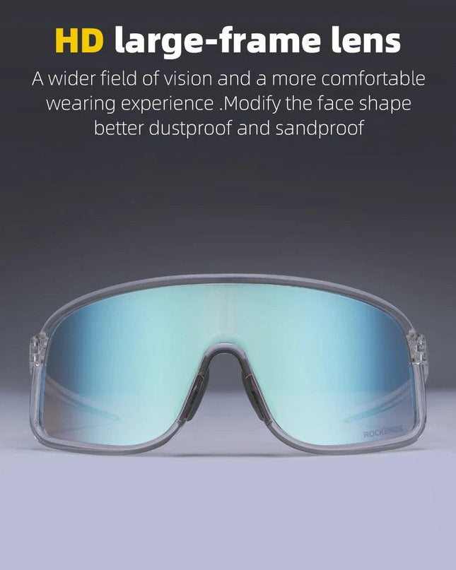ROCKBROS Cycling Glasses Outdoor Bike Sunglasses UV400 Eyewear Sports Eye Protection Windproof Riding Big Frame Polarized Glasse