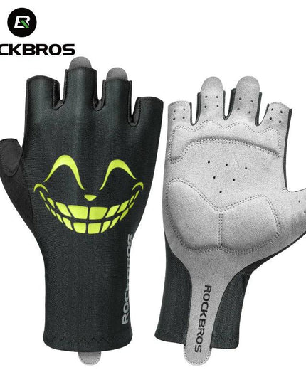 ROCKBROS Cycling Gloves Summer Bicycle Half Finger Gloves Shockproof Anti-Slip Fingerless Gloves Bike Breathable MTB Road Gloves