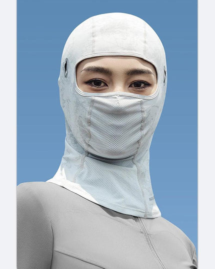 ROCKBROS Summer Breathable Cycling Cap Cooling Sun UV Protection Mask Balaclava Hat Bicycle Scarf Motorcycle Full Face Mask