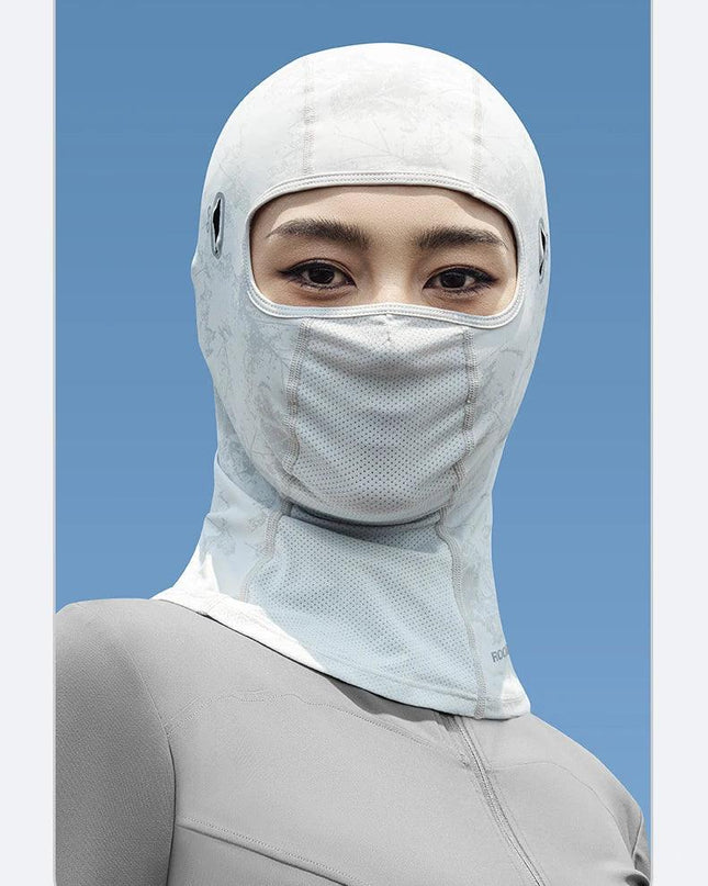 ROCKBROS Summer Breathable Cycling Cap Cooling Sun UV Protection Mask Balaclava Hat Bicycle Scarf Motorcycle Full Face Mask