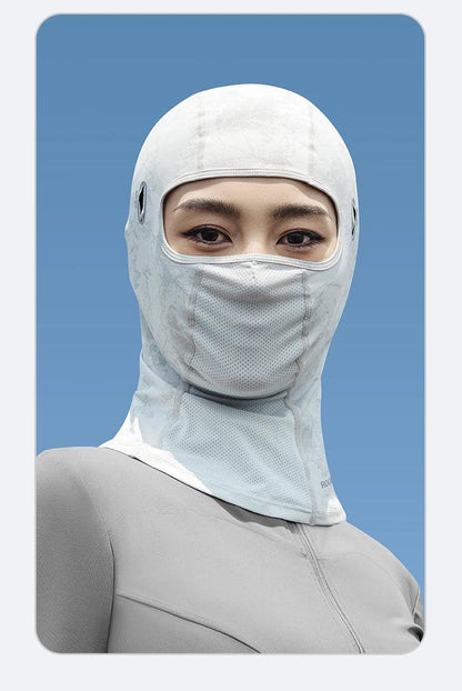 ROCKBROS Summer Breathable Cycling Cap Cooling Sun UV Protection Mask Balaclava Hat Bicycle Scarf Motorcycle Full Face Mask