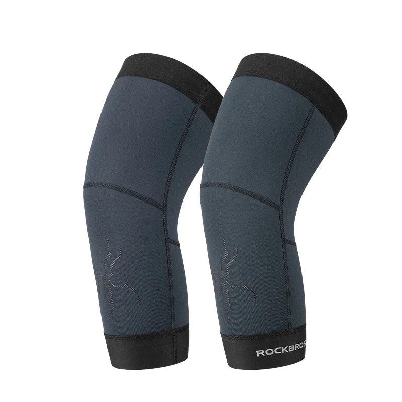 ROCKBROS Cycling Sleeve Leg Sleeve Windproof  Sports Fleece Sleeves Knee Braces Men Women Autumn Winter Warmth Cycling Equipment