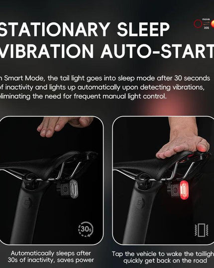 ROCKBROS BicycleTaillight Smart Brake Sensing Day/Night Sensing Waterproof Type-C Cycling Taillight Bike Accessories R Series