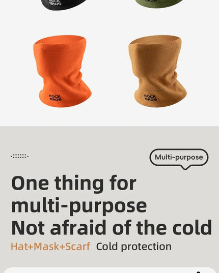 ROCKBROS Winter Scarf Hats Fleece Windproof Balaclava Hiking Warm Mask Bandana Ear Neck Cover Thermal Camping Sport Gear
