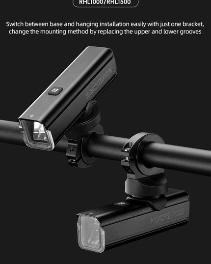 ROCKBROS Bike Light Set MTB Road Cycling Light Waterproof 200LM/400LM Bicycle Headlight + Smart Rear Light Auto Brake Sensing