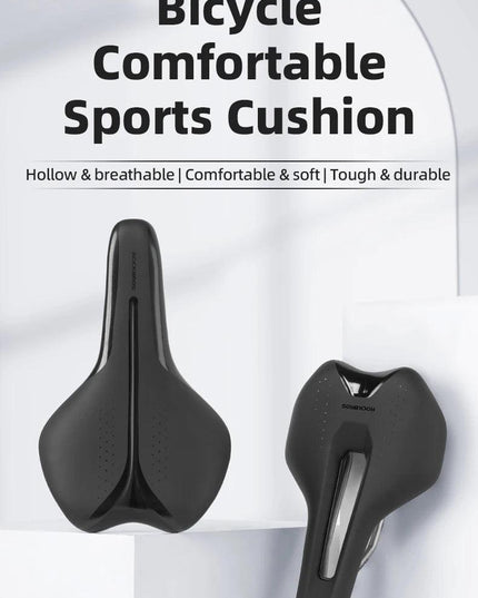 ROCKBROS Ultralight Bicycle Saddle Hollow Breathable Shock-Absorption Nylon MTB Road Bicycle Saddle Chrome Molybdenum Steel Seat