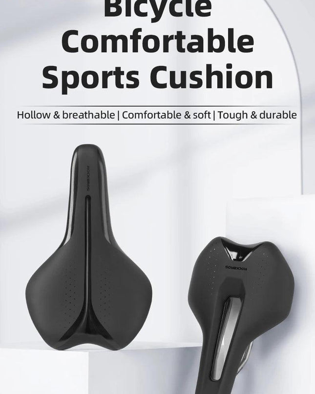 ROCKBROS Ultralight Bicycle Saddle Hollow Breathable Shock-Absorption Nylon MTB Road Bicycle Saddle Chrome Molybdenum Steel Seat