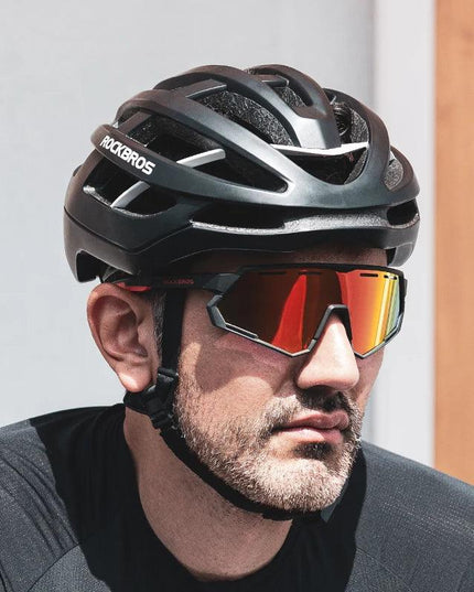 ROCKBROS Polarized Cycling Glasses Photochromic Glasses Men Sports Polarized Sunglasses Bicycle Riding Goggles Eyewear 2 Lens