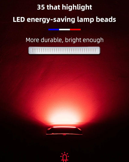 ROCKBROS Bicycle Light Waterproof Bike Taillight LED USB Rechargable Safety Back Light Riding Warning Saddle Bike Rear Light