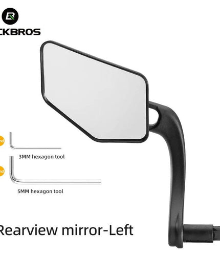 ROCKBROS Bicycle Mirrors MTB Bike HD Grip Plug In Bicycle Rearview Mirror 360° Adjustable Rotating Plane Mirror Bike Accessories