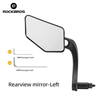 ROCKBROS Bicycle Mirrors MTB Bike HD Grip Plug In Bicycle Rearview Mirror 360° Adjustable Rotating Plane Mirror Bike Accessories