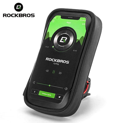 ROCKBROS Phone Bag Stand 270° Rotatable Waterproof Case Handlebar Stand Case Mount Scooter Bicycle Phone Bag Cycling Accessory