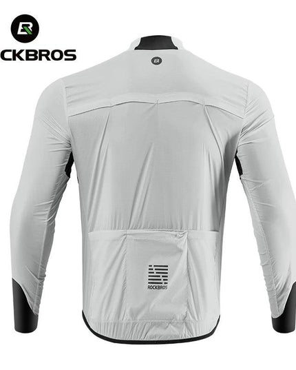ROCKBROS Lightweight Cycling Jackets Windproof Bike Windbreaker Reflective Breathable Running Jacket Men's Coat With YKK Zipper