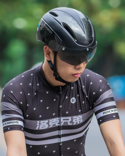 ROCKBROS Bicycle Helmet Cycling LED Light Rechargeable Cycling Helmet Mountain Road Bike Helmet Sport Safe Hat For Man