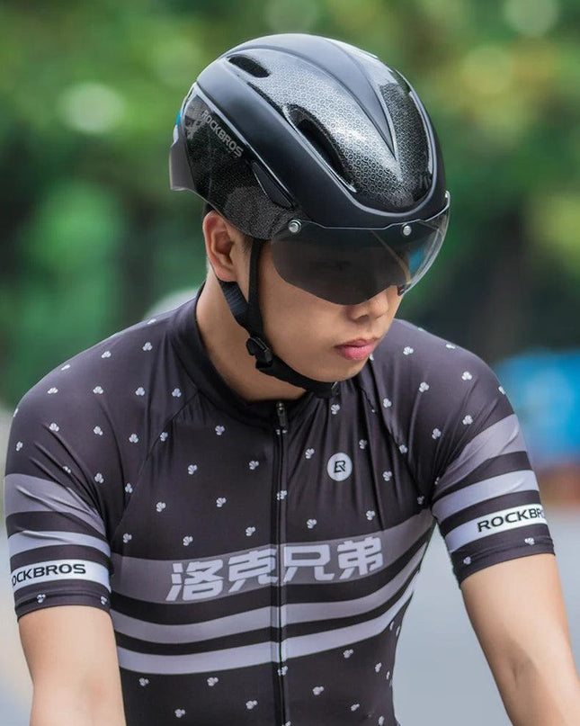 ROCKBROS Bicycle Helmet Cycling LED Light Rechargeable Cycling Helmet Mountain Road Bike Helmet Sport Safe Hat For Man