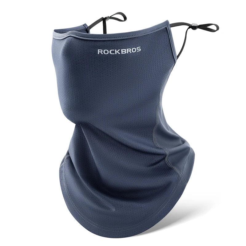 ROCKBROS Summer Ice Silk Mask Anti-UV Quick-drying Face Cover Sunscreen Bandana Breathable Neck Protection Hanging Ear Scarf