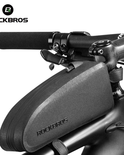 ROCKBROS Bicycle Bag Waterproof Cycling Top Front Tube Frame Bag Large Capacity MTB Road Bicycle Pannier Black Bike Accessories
