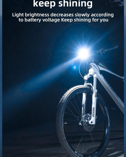 ROCKBROS Bike Light Rainproof Type-C Charging LED 2000mAh MTB Front Lamp Headlight Aluminum Ultralight Flashlight Bicycle Light