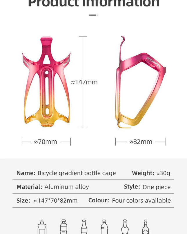 ROCKBROS MTB Bike PC Bottle Cage Toughness Integrally Molded Electroplating Ductility Bottle Holder 3 Colors Bicycle Accessories