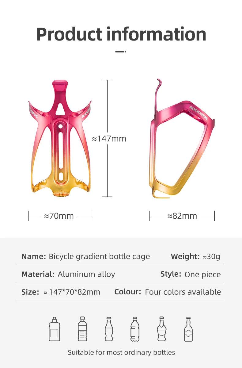 ROCKBROS MTB Bike PC Bottle Cage Toughness Integrally Molded Electroplating Ductility Bottle Holder 3 Colors Bicycle Accessories