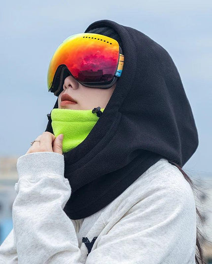 ROCKBROS Warm Cap Winter Windproof Hat Thermal Polar Fleece Balaclava Hat Outdoor Hand Cap Cold Padded Hood Neck