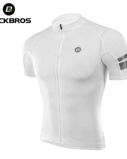 ROCKBROS Cycling Jersey Men Breathable Shirt Summer Jersey Clothes Bicycle Quick Dry Clothing Anti-UV Reflective Short Sleeve