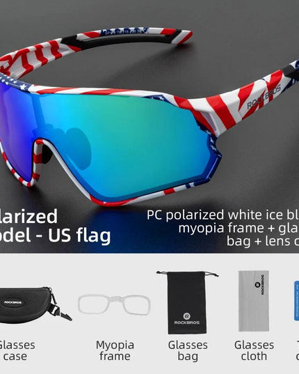 ROCKBROS Polarized Glasses UV400 Sunglasses Sport Protection Glasses Bicycle Eyewear Outdoor Hiking Camping Golf Cycling Goggles