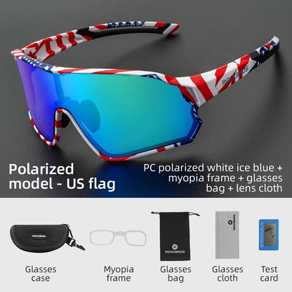 ROCKBROS Polarized Glasses UV400 Sunglasses Sport Protection Glasses Bicycle Eyewear Outdoor Hiking Camping Golf Cycling Goggles