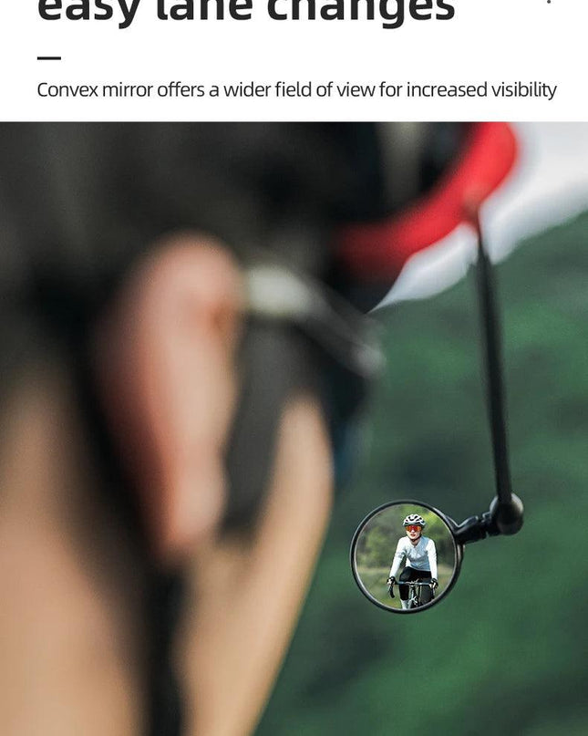 ROCKBROS Bicycle Helmet Rearview Mirror 360 Degree Rotatable Flexible Aluminum Safety Motorcycle Helmet Adjustable Riding Mirror