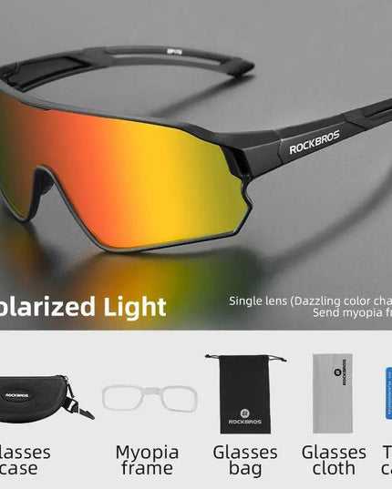 ROCKBROS Cycling Glasses MTB Road Bike Polarized Sunglasses UV400 Protection Ultra-light Unisex Bicycle Eyewear Sport Equipment