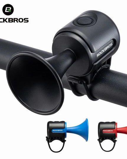 ROCKBROS Bike Bell Electronic Loud Horn ABS 120db Safety Electric Bell IPX4 Speaker Alarm Ring Bicycle Handlebar Warning Bell