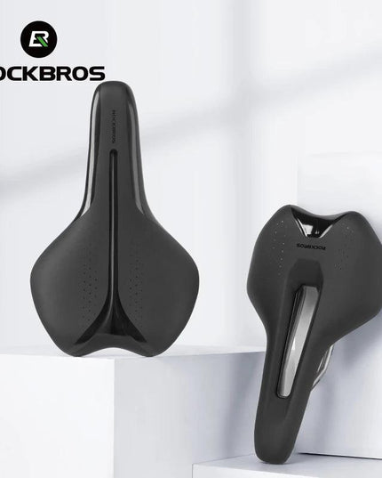 ROCKBROS Ultralight Bicycle Saddle Hollow Breathable Shock-Absorption Nylon MTB Road Bicycle Saddle Chrome Molybdenum Steel Seat