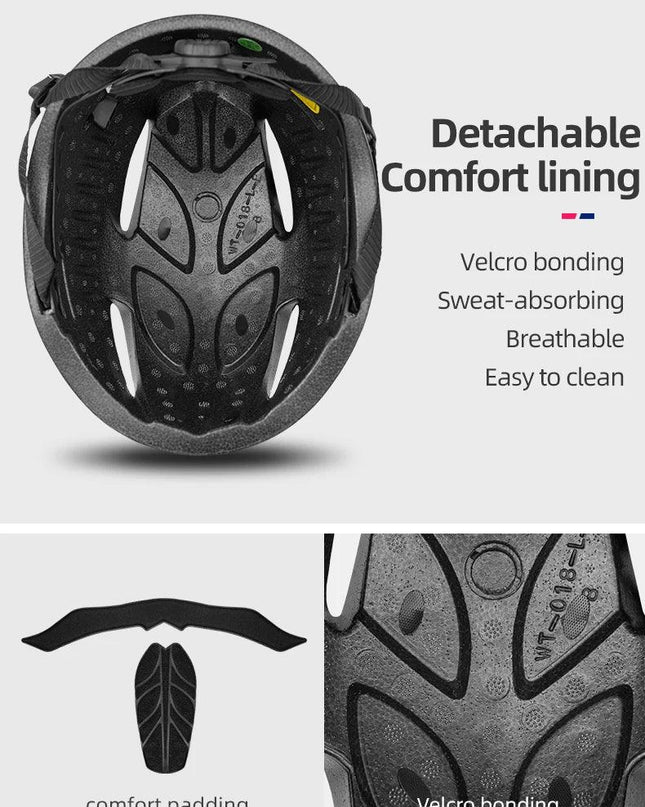 ROCKBROS Bicycle Helmet Cycling LED Light Rechargeable Cycling Helmet Mountain Road Bike Helmet Sport Safe Hat For Man
