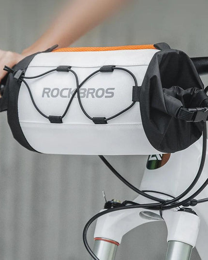 ROCKBROS Bike Bag Portable Handlebar Pannier 2.4L Big Capacity Shoulder Bag  Frame Tube Bag Elastic Band Bicycle Accessoriescase
