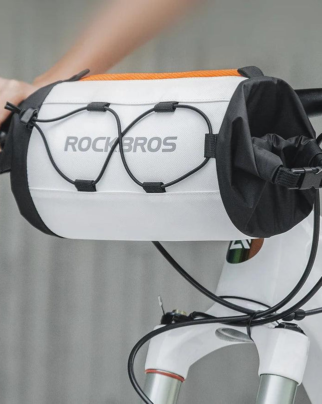 ROCKBROS Bike Bag Portable Handlebar Pannier 2.4L Big Capacity Shoulder Bag  Frame Tube Bag Elastic Band Bicycle Accessoriescase